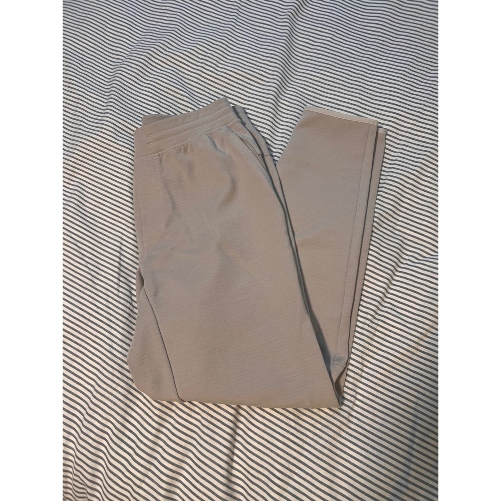 Lululemon Mens Textured Tapered Jogger Pants Tan Stone Size Medium
